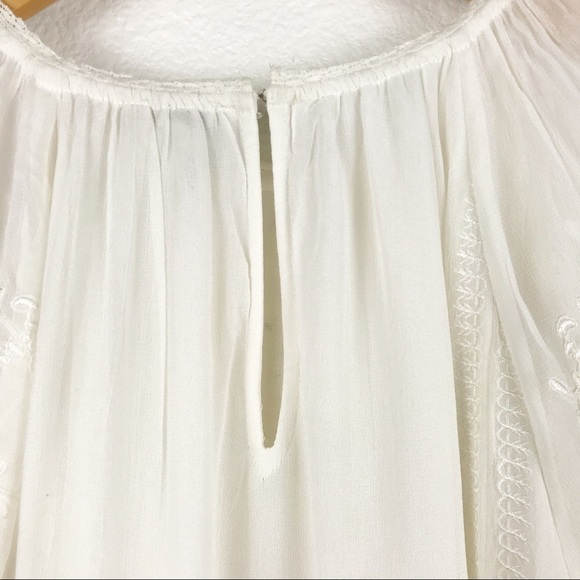 Joie‎ Metta White Embroidered Blouse Size Small - Picture 8 of 12